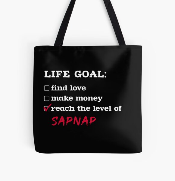 Life goal - Sapnap All Over Print Tote Bag RB1412 product Offical Sapnap Merch