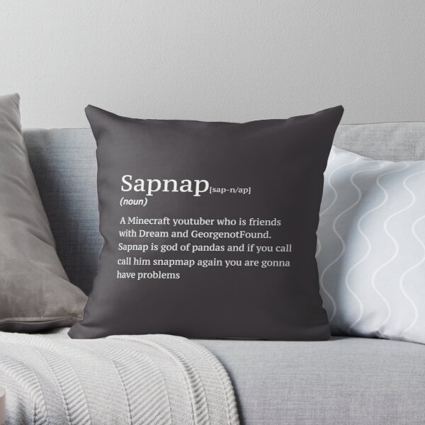 Sapnap definition Throw Pillow RB1412 product Offical Sapnap Merch
