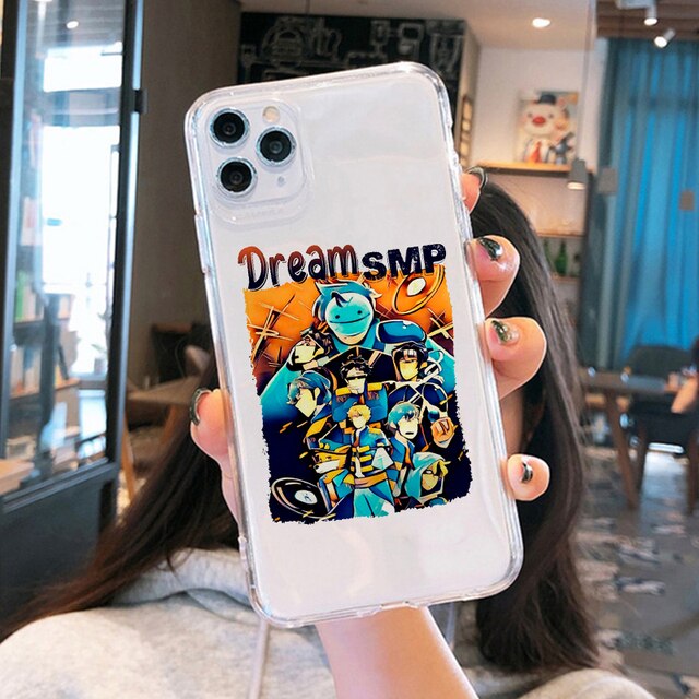 sapnap-cases-dream-team-sunset-vibes-clear-silicone-iphone-soft-case