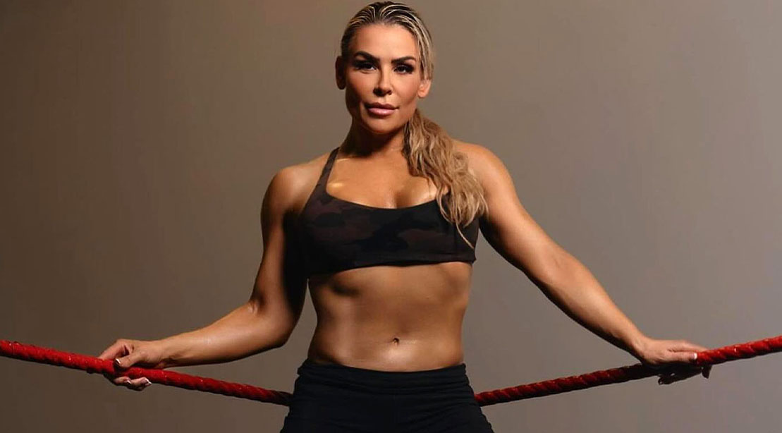 Natalya Neidhart in the ring wearing a sports bra - Sapnap Store