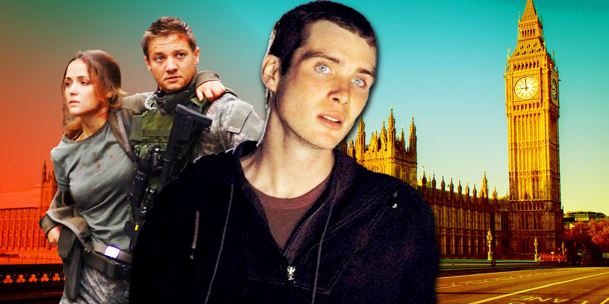 cillian murphy from 28 days later and jeremy renner and rose byrne in 28 weeks later with vacant london - Sapnap Store